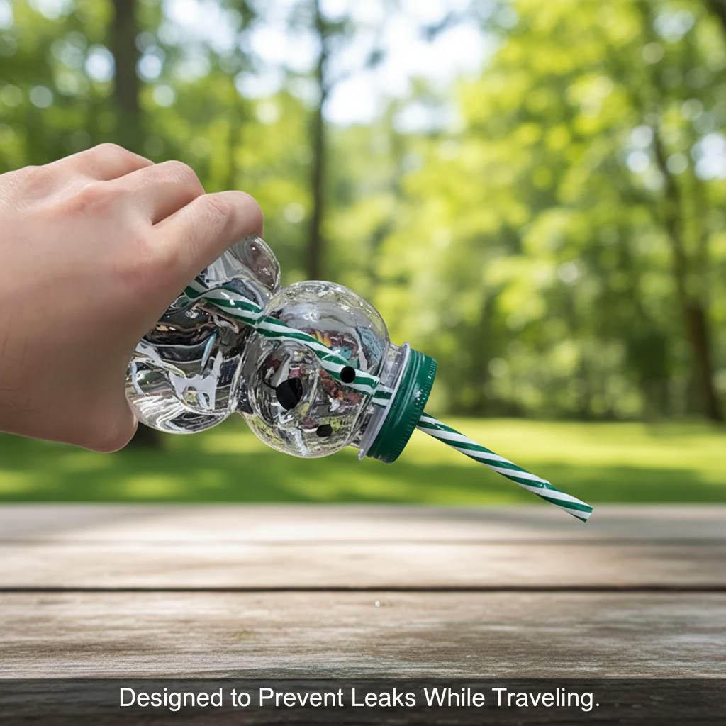 2026 Barista Bear Cup Limited Edition Glass With Straw Free Brush Gift 500 ML