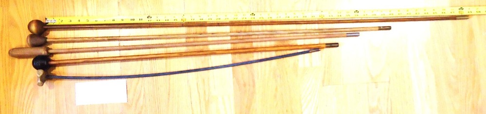 5 Wood Loading / Range / Bench Rifle Cleaning Rods Set Q, Muzzleloader
