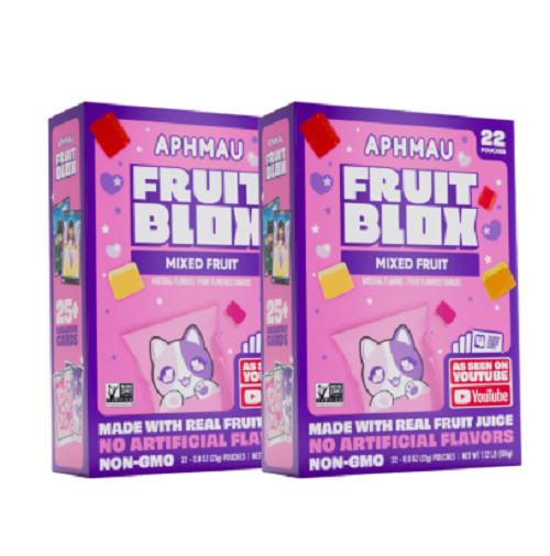 Fruits Blox Mixed Fruit Snacks, 2 Boxes, 22 Count