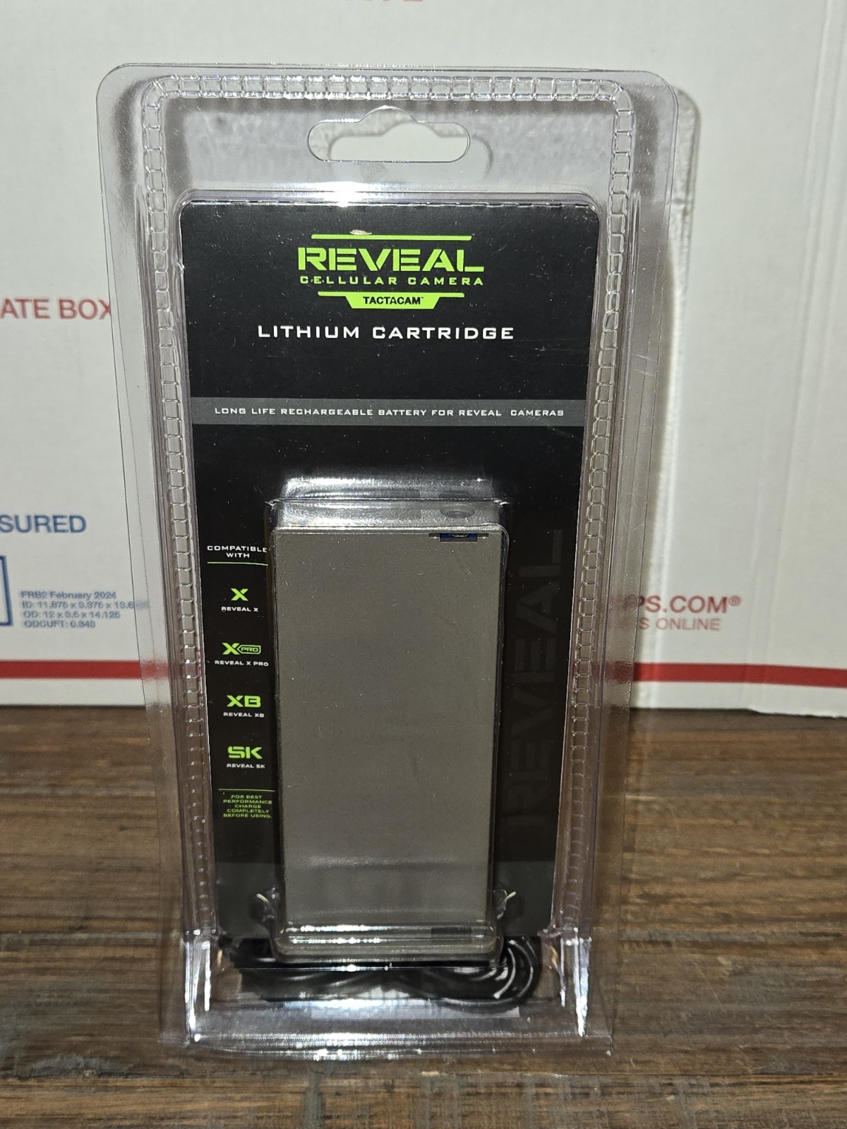 New & Sealed! Reveal Tactacam Lithium Cartridge Replacement Battery BAT-LBC-R