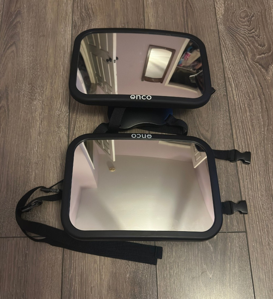 Onco Baby Car Mirror Rear Facing (2 Pack) - 100% Shatterproof & Shakeproof