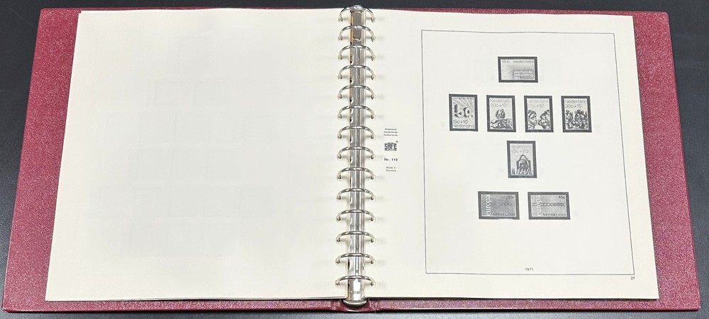 Vintage, Unused Safe Stamp Album w/ Pages, No Stamps - Red