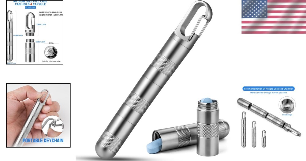 Waterproof Pill Box Case - Gray Titanium