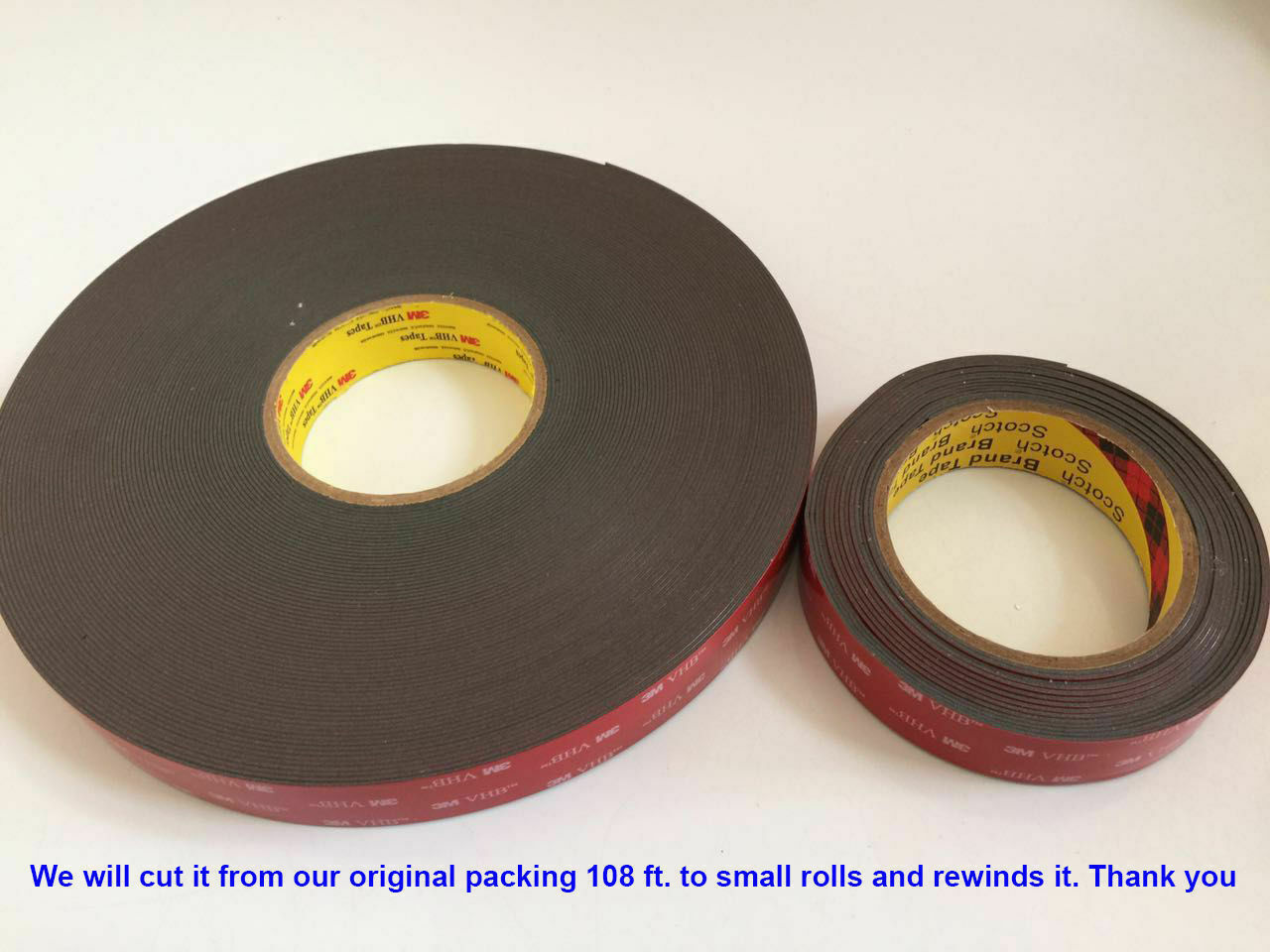 Double-sided Acrylic Foam Tape Automotive 1/2" x 9/15/21/36/108 ft.3M VHB #5952