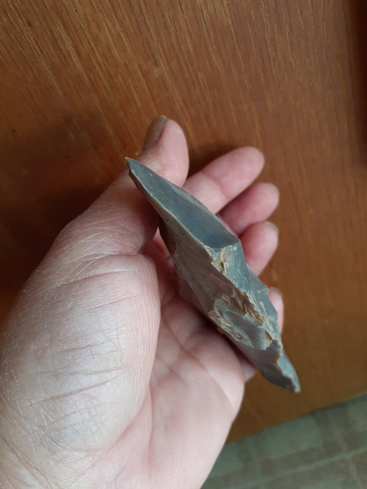 3.75" Native American Indian Sharp Flint Broken Flint Knife #B41