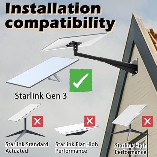 Starlink Gen 3 Extra Long Wall Mount