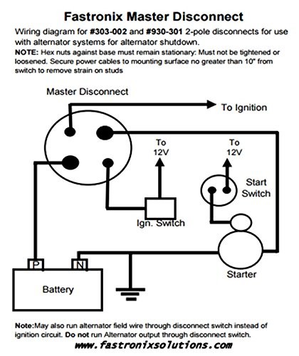 High Current Double Pole Master Battery Disconnect Switch (4-Post) Kit