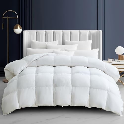 Feather Down Comforter Lightweight White Down Duvet Twin White/Lightweight