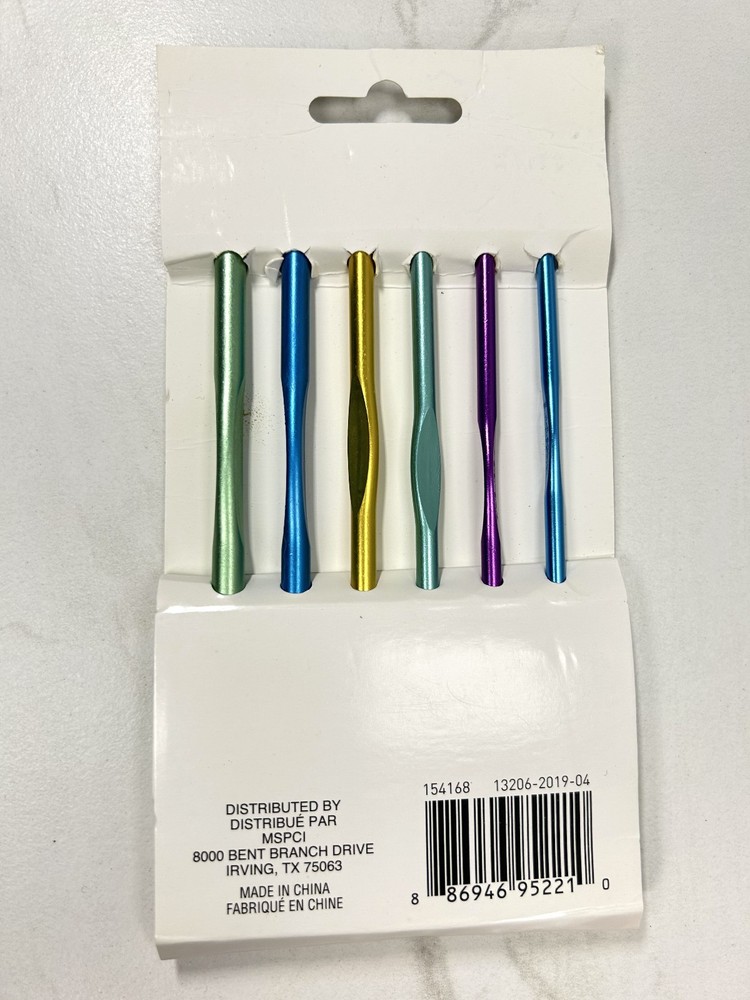 SET of 6 LOOPS & THREADS CROCHET HOOK SET ANODIZED HOOKS E-J