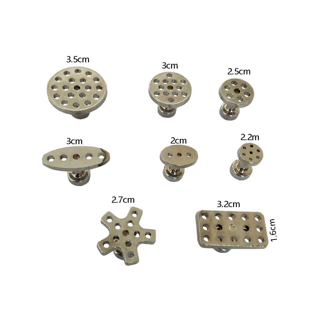 8pcs PDR Tool Glue Pulling Tabs Paintless Dent Repair Alloy Glue Puller Tabs