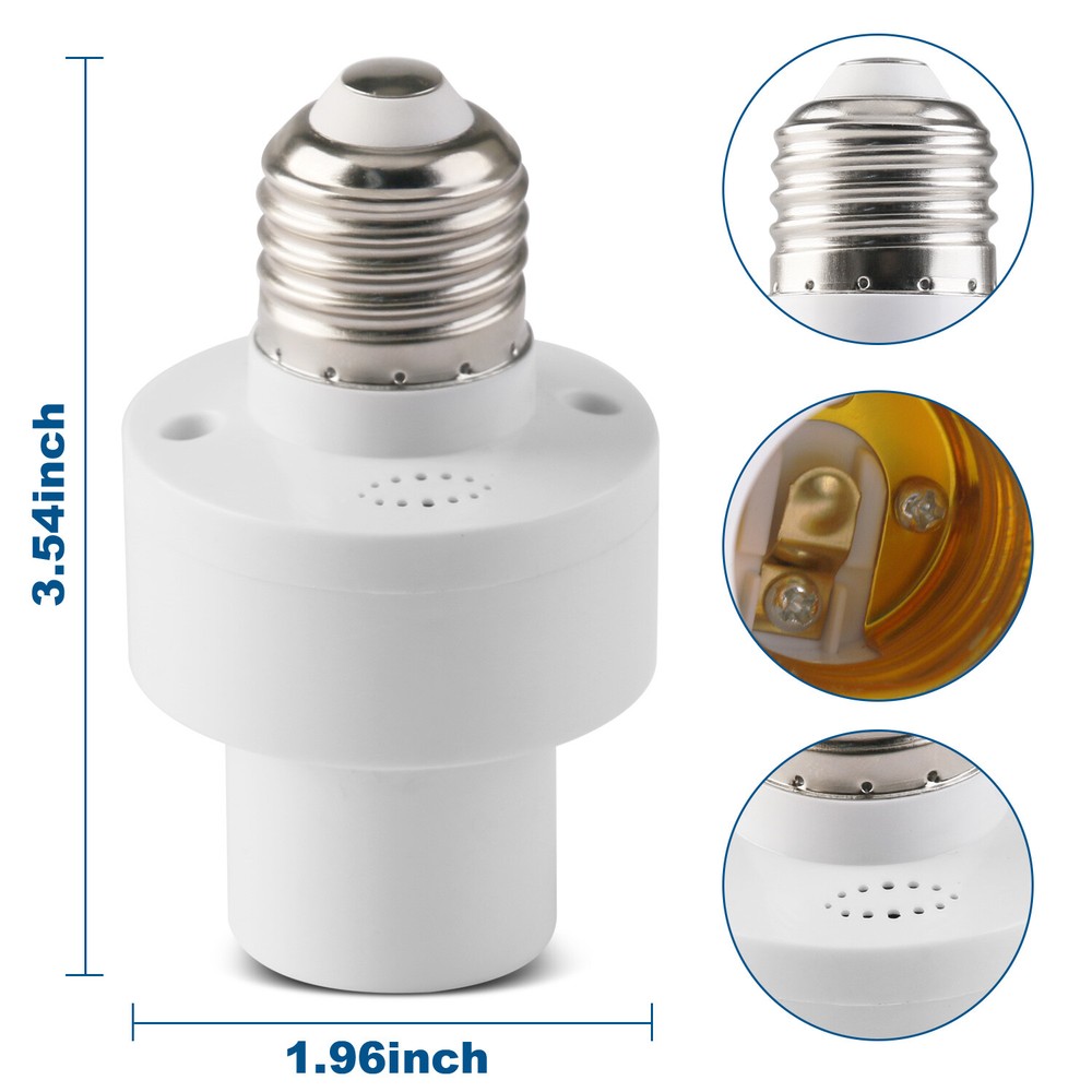 1-4Pcs Radar Motion Sensor E27 LED Light Lamp Bulb Holder Socket Switch Adapter
