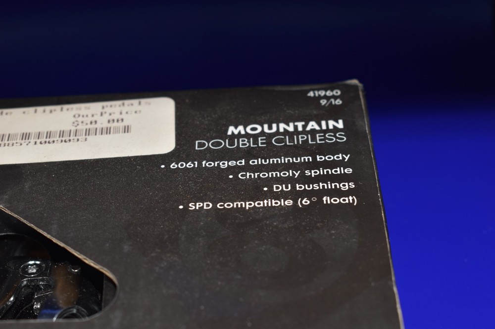 Origin-8 Mountain Double Clipless Pedals Or8 Mtb Dbl Clpls 9/16 Bk