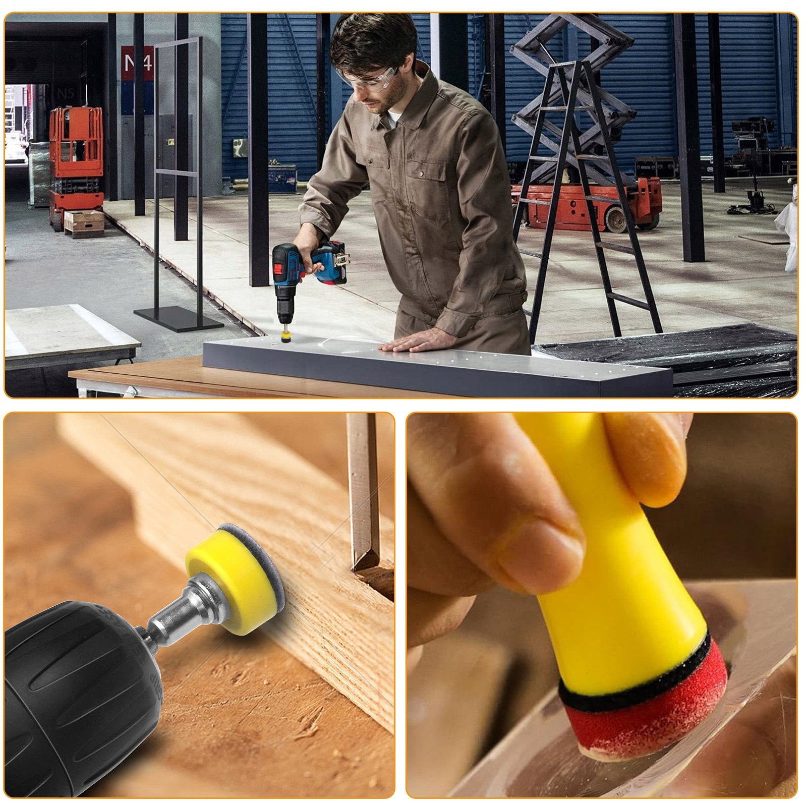 250PCS 1 inch Sanding Discs 60-10000 Grit for Drill Wet Dry Hook Loop Sandpaper