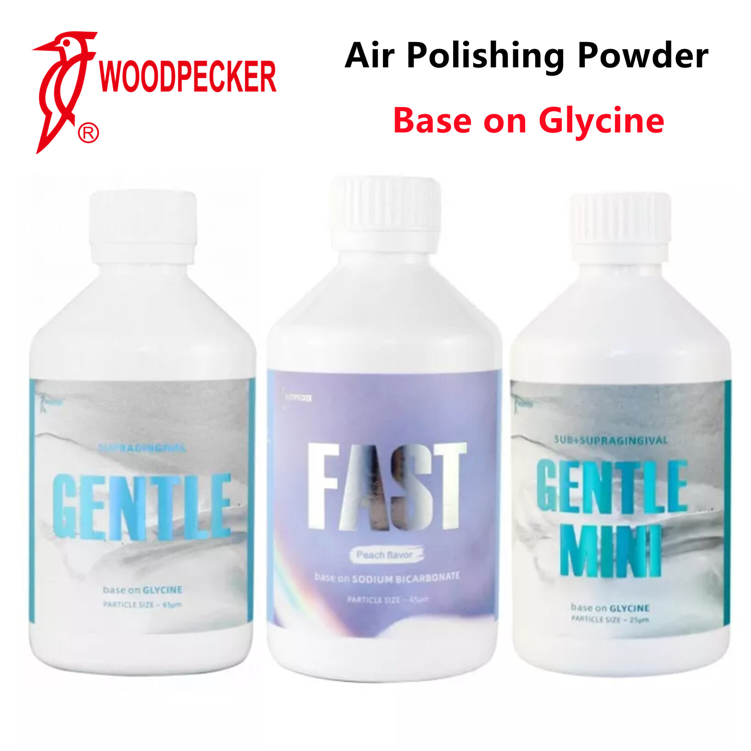 Woodpecker Dental Prophy Air Polishing Powder Glycine Plaque Stain Tartar Remove
