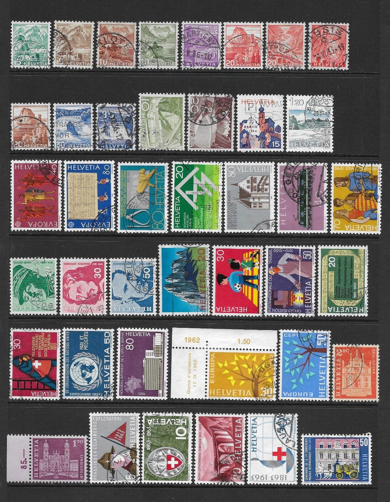 SWITZERLAND    VARIOUS USED ISSUES      1936 - 1982