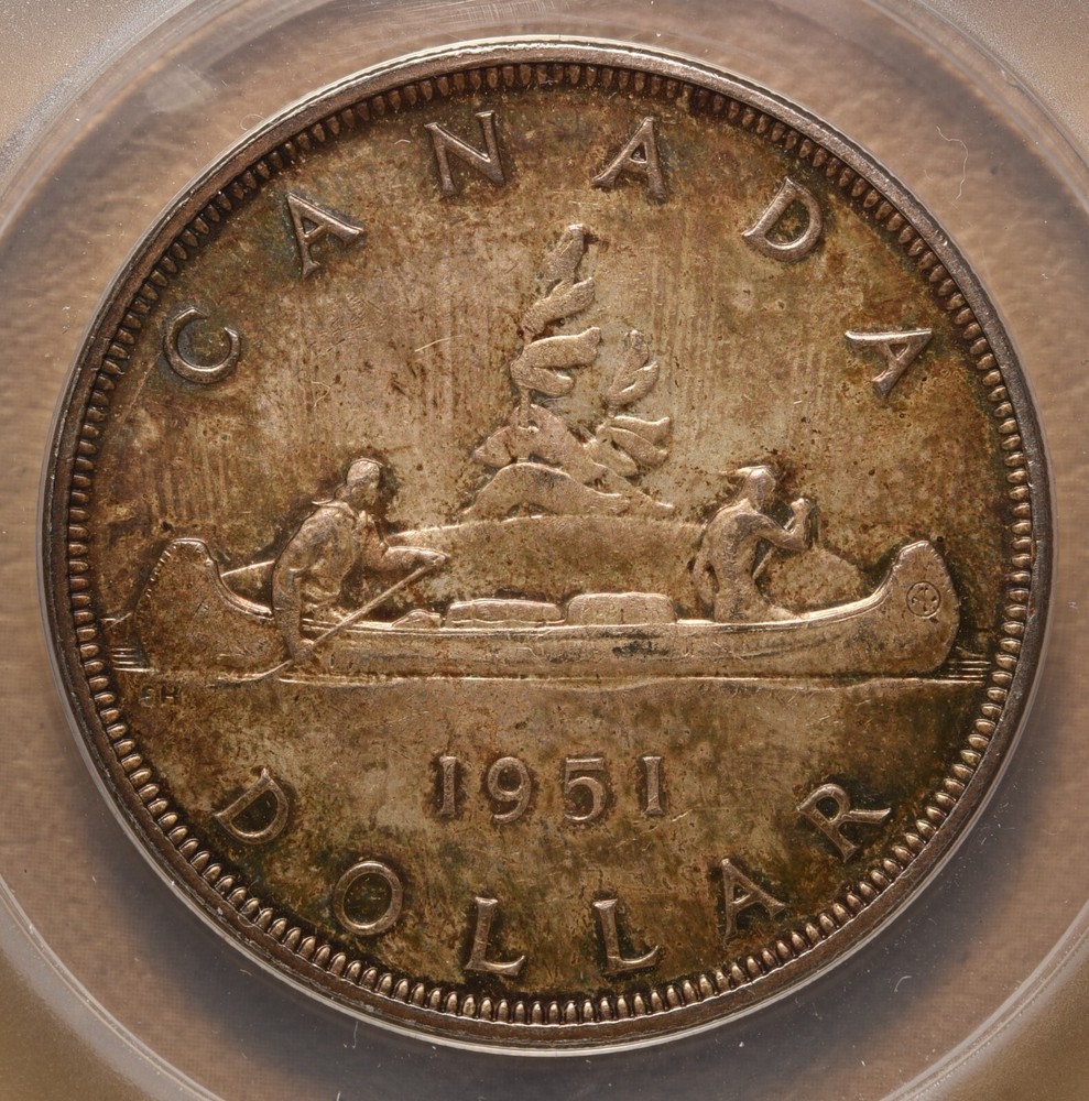 1951 Canada Silver Dollar ANACS MS63