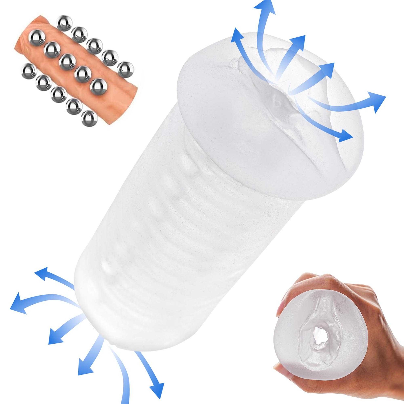 Male Sleeve Silicone Replacement Donut Sleeve for Penis Pump Vacuum Men Enhancer