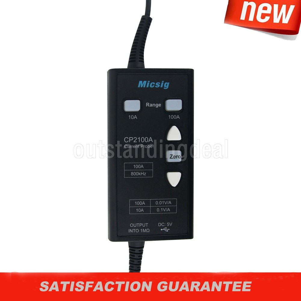 Micsig CP2100A 800KHz 10A/100A AC DC Current Probe for Oscilloscopes os67