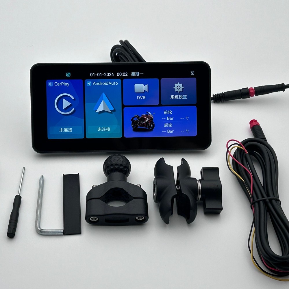 Linux-based Motorcycle Infotainment System Dashcam 6.3-inch Display Waterproof