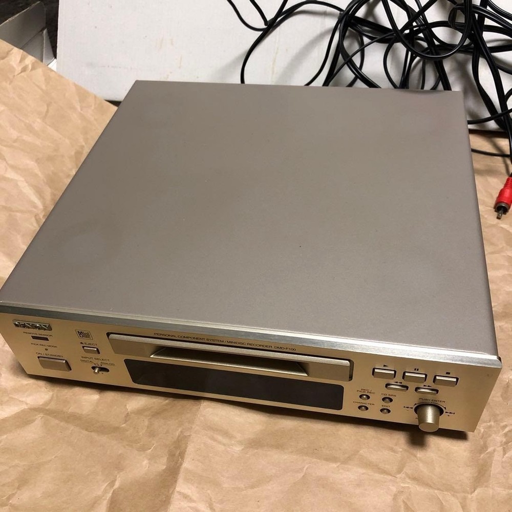 [As Is]Denon DMD-F100 MD Deck with Remote Control 100V