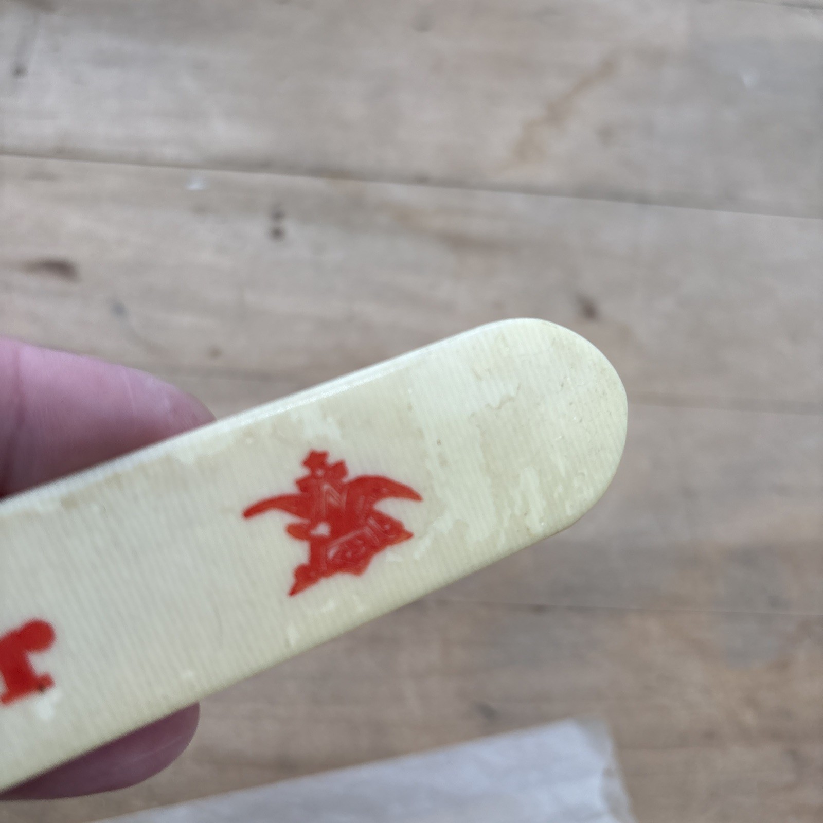 Vintage 1950s Budweiser Foam Scraper Breweriana Celluloid Lot Of 2 New Old Stock