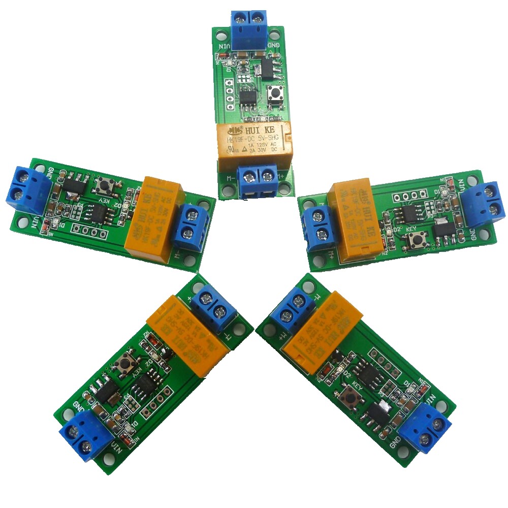 5 PCS DC 5V-12V Motor Reversible Controller Time adjustable Delay Relay Switch