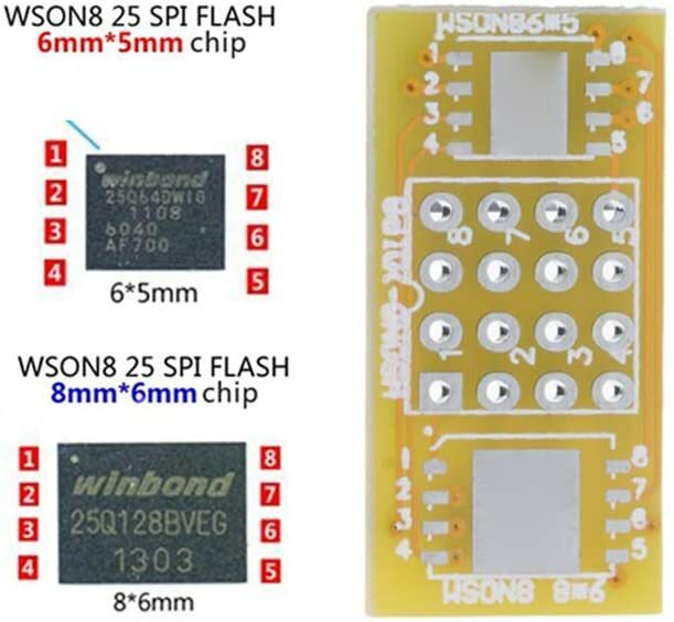 WSON8 To DIP8 Programmer Adapter Board QFN8/DFN8 To DIP8 & WSON8/MLF8 To DIP8