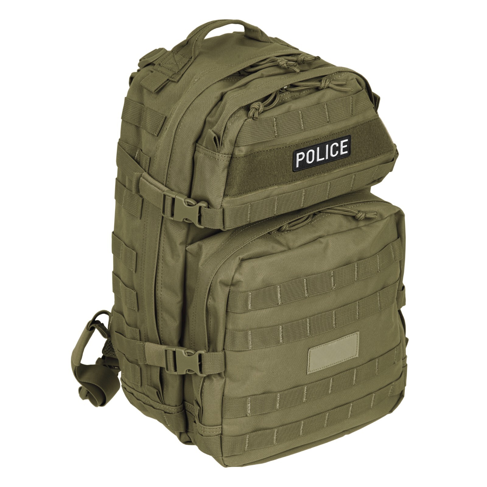 2-Piece Embroidered Police Patch for Vest, Jacket, Hook & Loop, Large & Small