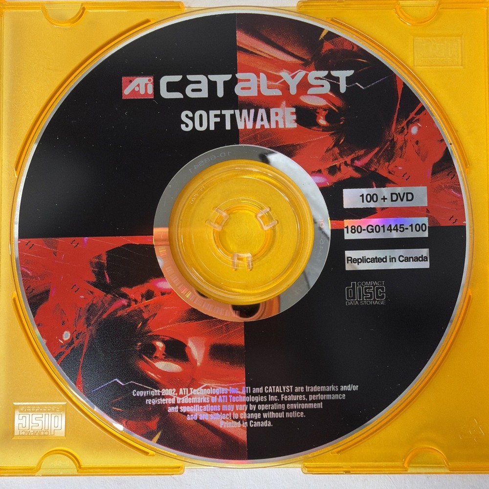 ATI Catalyst 2002 Software 180-G01445-100 Disk Only