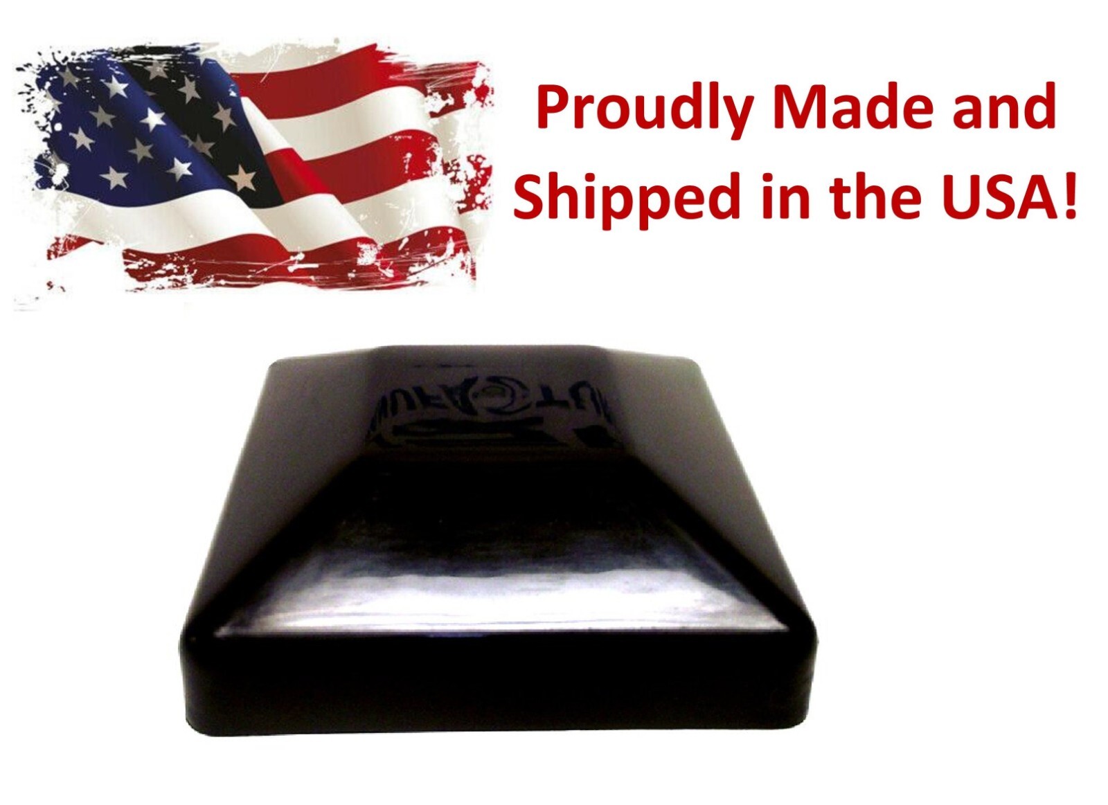 Plastic Fence Post Black Caps 6X6 (5-5/8" x 5-5/8")