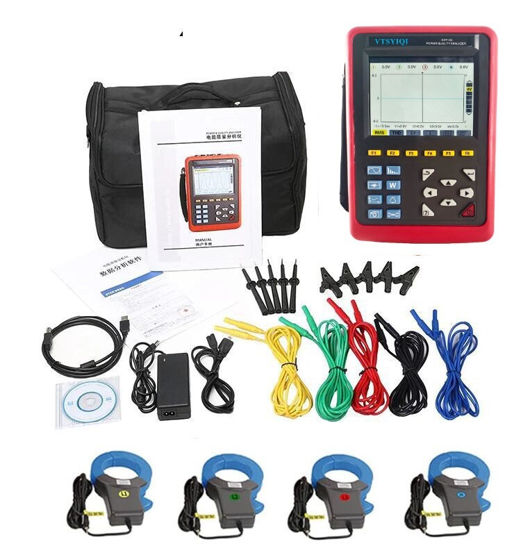 Power Quality Analyzers with 4PCS 1000A Current Sensors Backlight Function