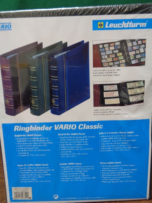 LIGHTHOUSE Vario Classic 4-ring binder & case for stamp collection pages NEW