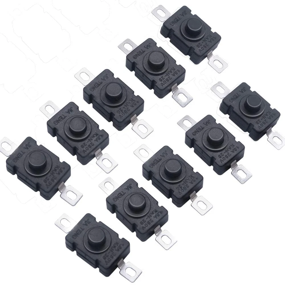 50x Flat Latching Micro ON/OFF Switch 250V 1.5A Self-Lock Push Button Switch US