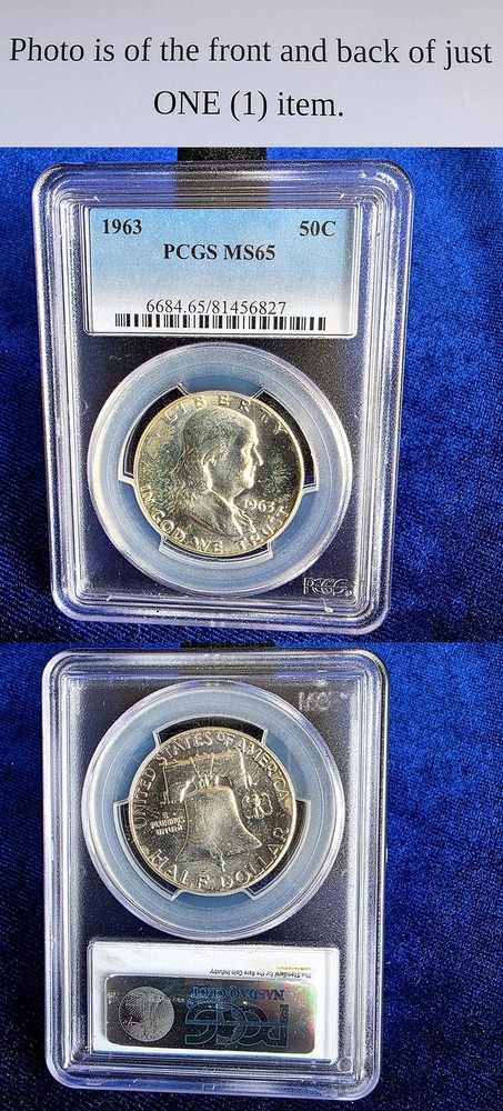 1963 Franklin Half Dollar PCGS MS65