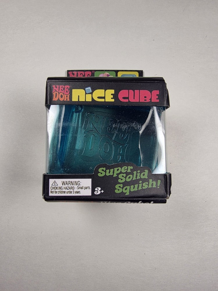 NeeDoh NICE CUBE (Blue) Squishy Toy NEW IN BOX