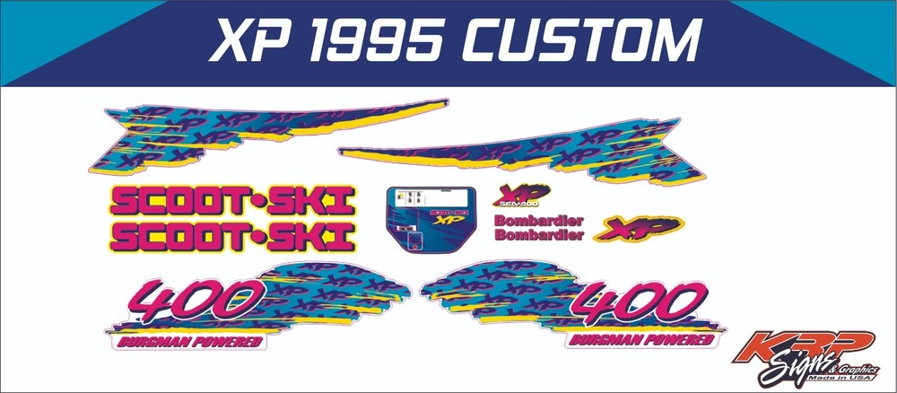 SEADOO XP 1995 Graphics / Decal / Sticker Kit CUSTOM SCOOTER