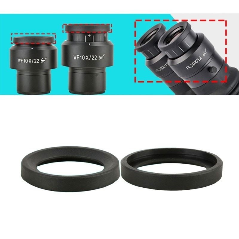 Stereo Microscope Soft ABS Eyepiece Guards Flat AngleS Eyepiece Covers for Lab