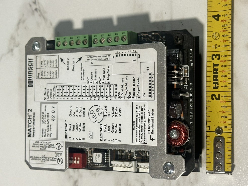 HIRSCH ELECTRONICS Match 2 Reader Interface