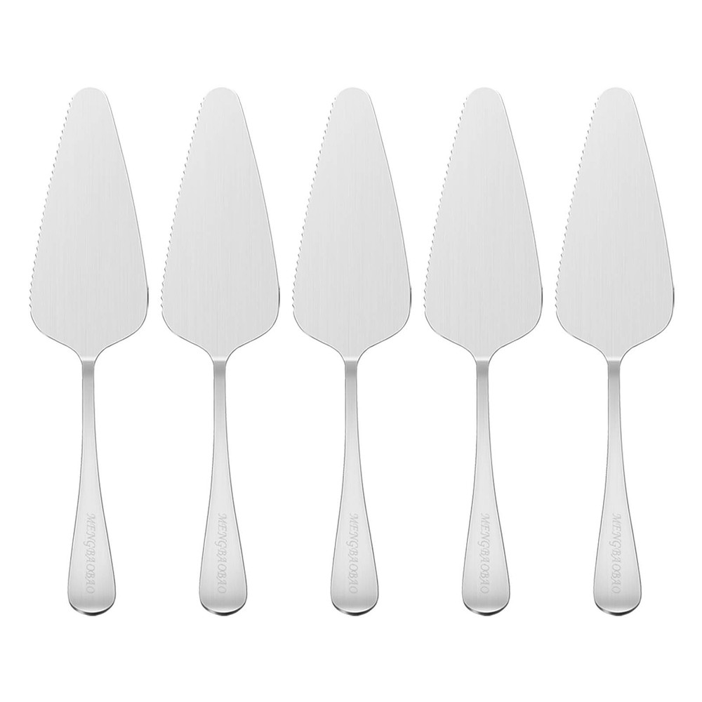 5x Cake Server Spatula Set Triangular Pie Holder for Pizza Baking Desserts
