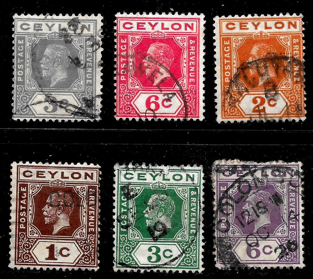 OLD CEYLON 🔥GEORGE V 🔥 USED COLLECTION 🔥VF