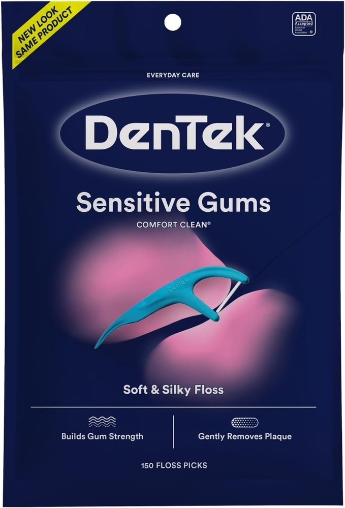 DenTek Sensitive Gums Floss Picks 150 CT (Select Pack)