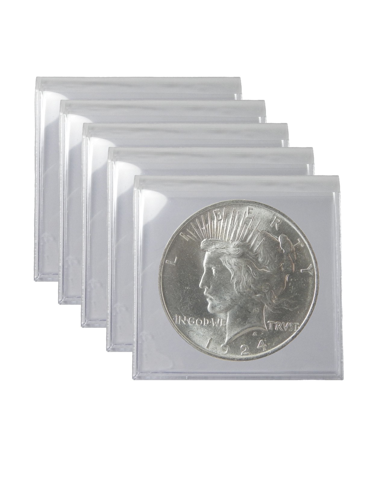 1924/1925 Silver Peace Dollar BU Lot of 5 S$1