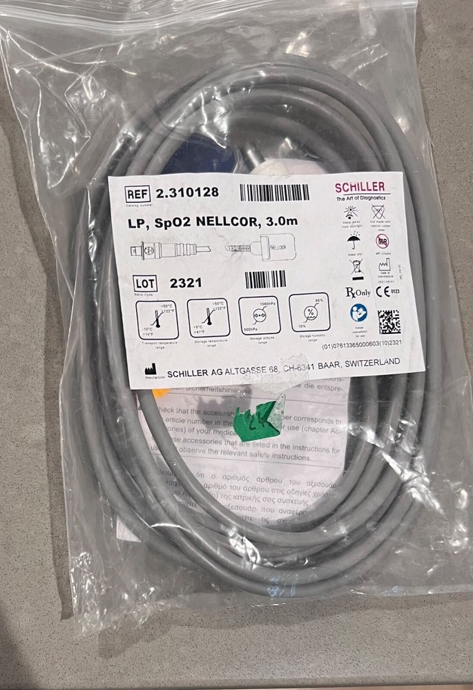 LP, SpO2 Nellcor/SCHILLERcompatible Adapter Cable Ref 2.310128, 3.0M