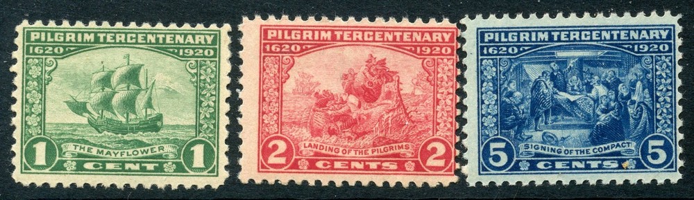 1920 PILGRIM TERCENTENARY MINT, OG #548-50