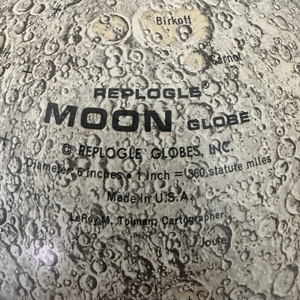 Vintage Replogle Celestial Globes Mars & Moon 6” Celestial