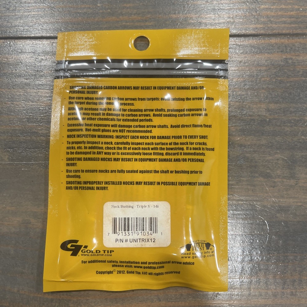 Gold Tip Triple X Nock Bushing, 12 Pack UNITRIX12