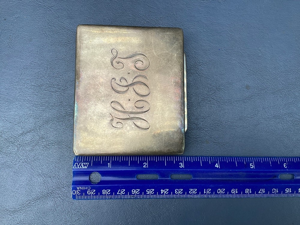 STERLING SILVER CIGARETTE CASE WITH MONOGRAM