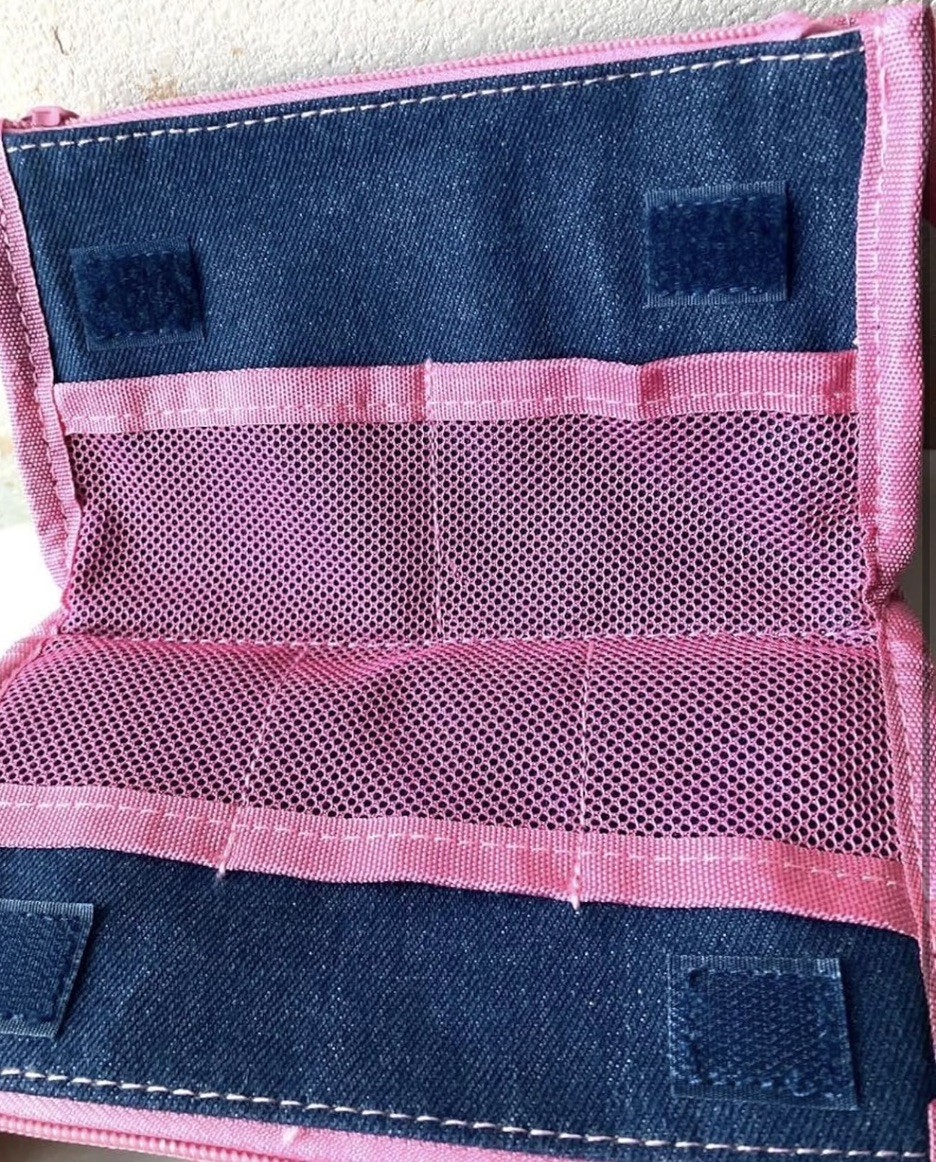 Heisei Retro Fluffy Rabi-chan Denim Pen Case Cute Character Pencil Pouch Collect