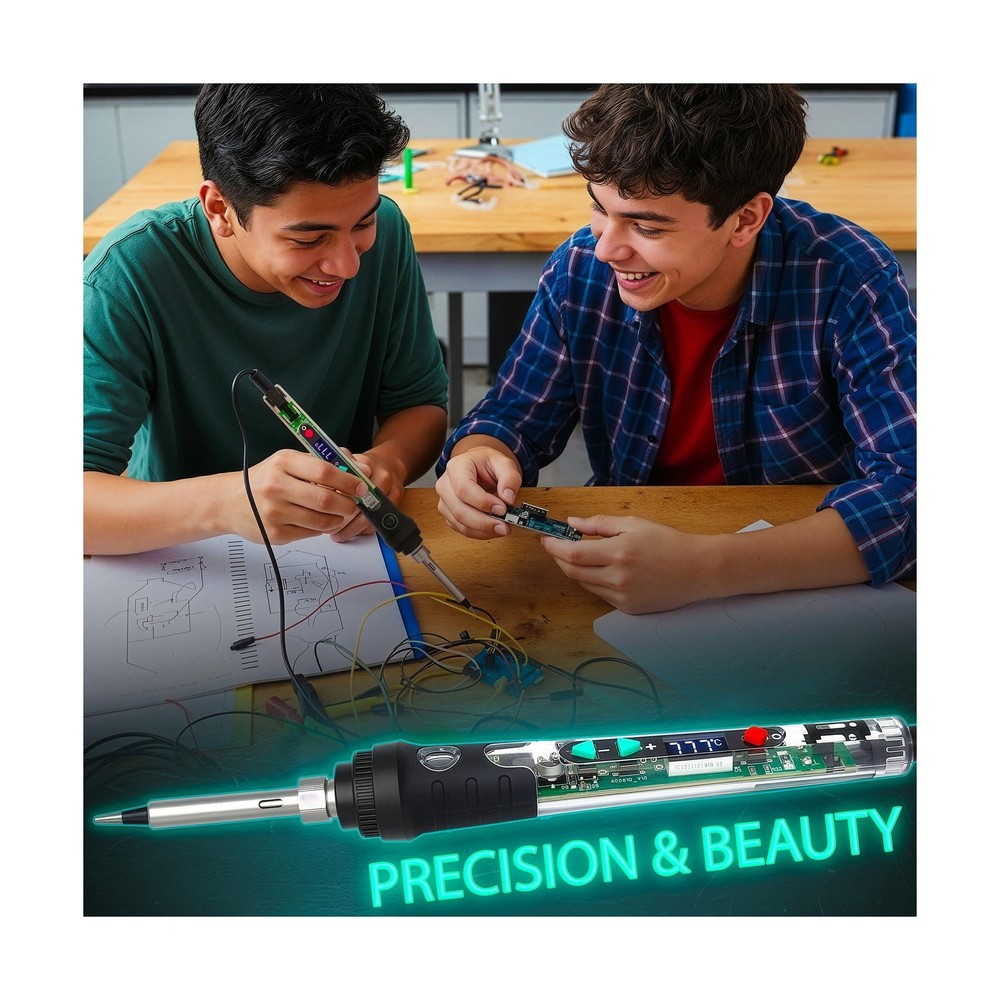 lnside lnsight 68W Adjustable Temperature Soldering Iron Kit | Clear Shell Se...