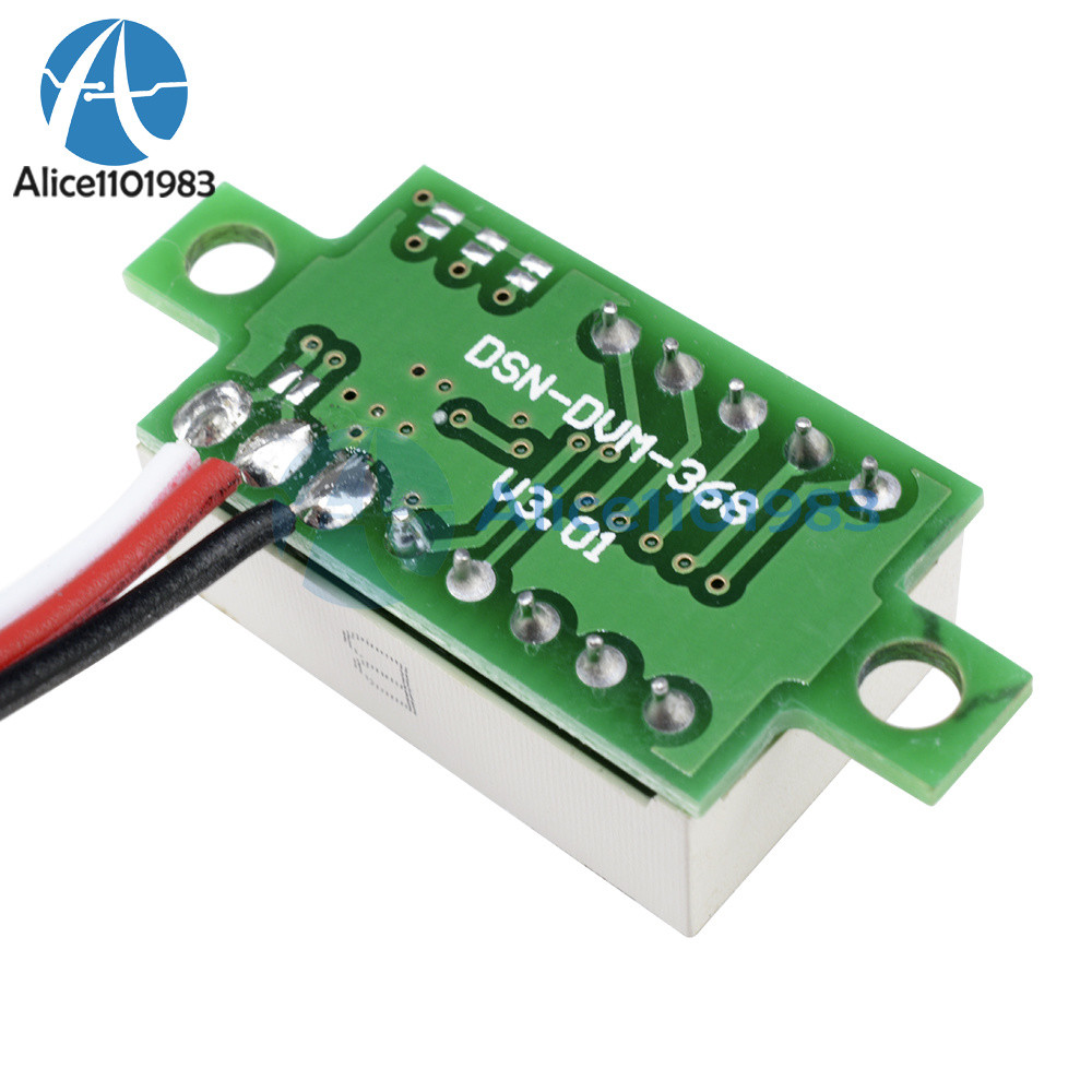 DC 0-30V 3 Wires 0.36 inch LED Panel Voltage Meter 3-Digital Display Voltmeter